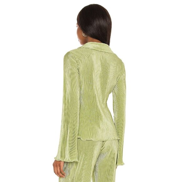 Song of Style Mara Shirt in Sage - Picture 3 of 5